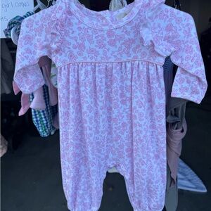 The Beaufort Bonnet Company Pink Footie One Piece